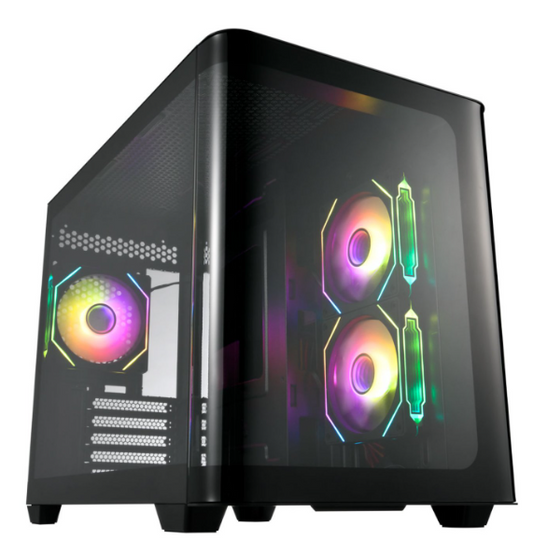 FSP S380 ARGB M-ATX Mid Tower Gaming Chassis – Black