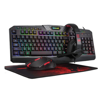 Redragon 4 IN 1 Gaming Keyboard, Mouse, Mouse Pad and Headset Combo 2
