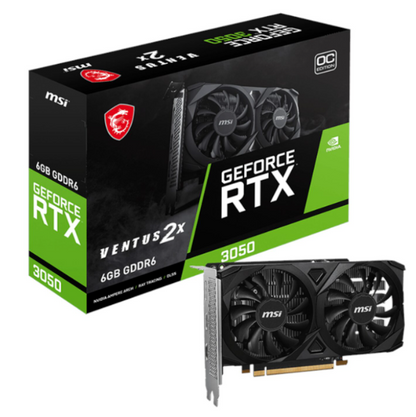 MSI GeForce RTX 3050 VENTUS 2X E 6GB OC Graphics Card