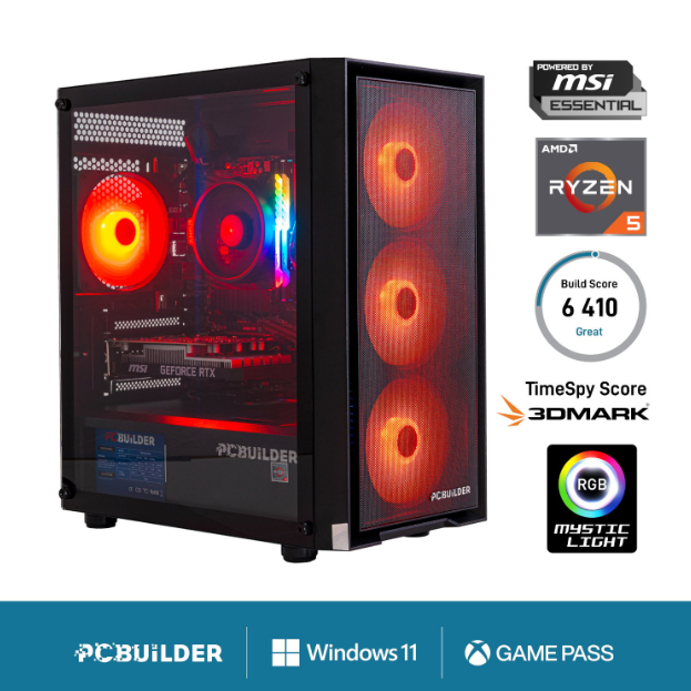 PCBuilder Ryzen 5 5500 SCOUT Windows 11 Gaming PC