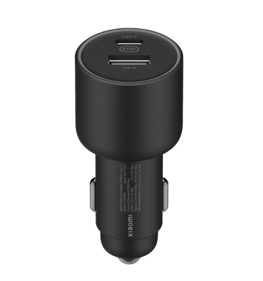 Xiaomi 67W Car Charger USB-A and Type-C