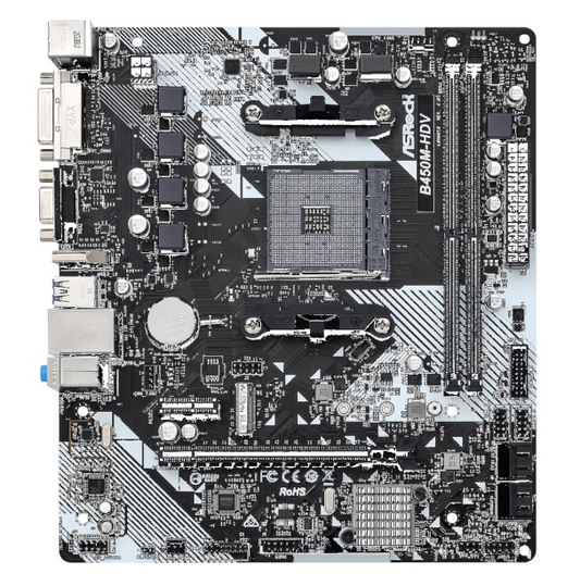 ASRock B450M-HDV R4.0 AMD AM4 M-ATX Motherboard