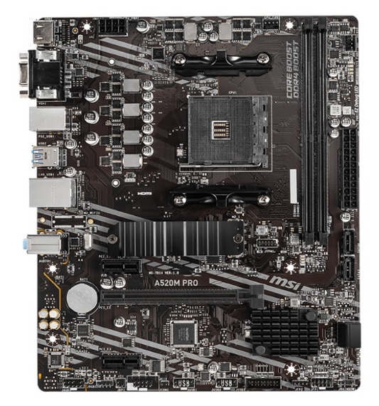 MSI A520M-PRO AMD AM4 MATX Gaming Motherboard