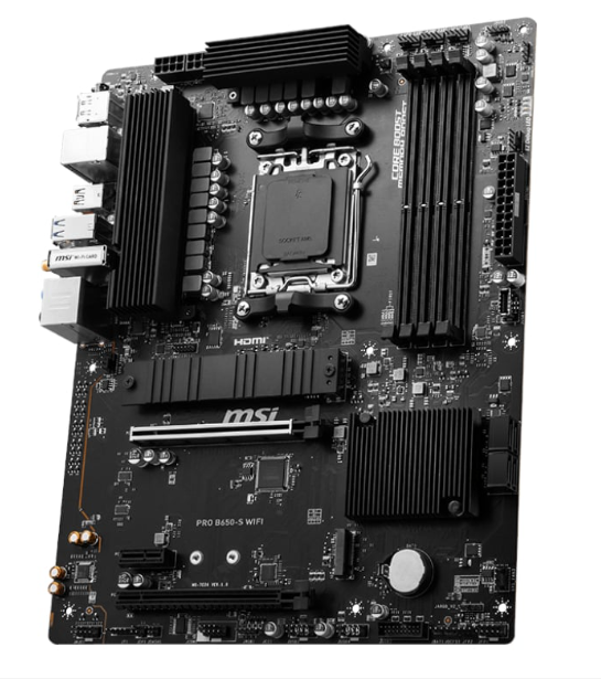 MSI PRO B650-S Wi-Fi AMD AM5 ATX Gaming Motherboard