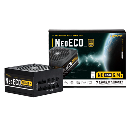 Antec NeoECO Gold Modular 850W Power Supply Unit (80 PLUS® Gold, PCIe 5.0 Ready, Full Modular)