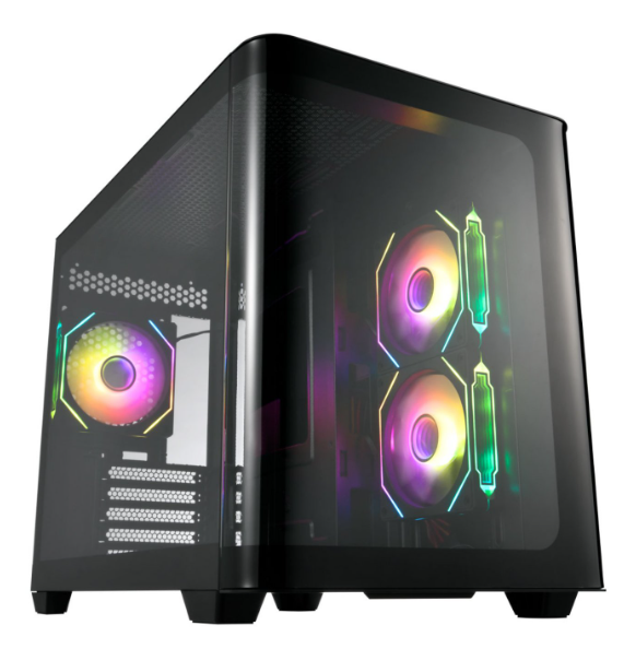 FSP S380 ARGB M-ATX Mid Tower Gaming Chassis – Black