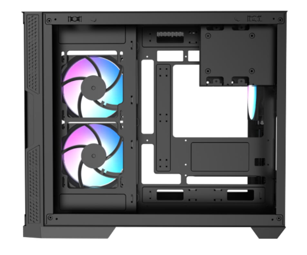 Raidmax I630 ATX | Micro-ATX | ITX ARGB Mid-Tower Dual Chamber Curved Glass Gaming Chassis – Black