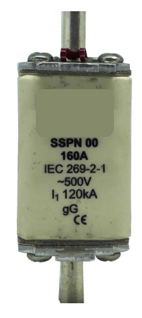 Solarix 500V 160A NH00 Ceramic Din Fuse